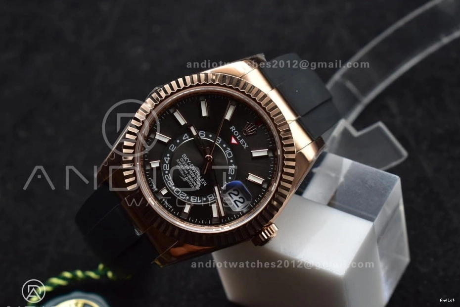 A23J (Gain Weight) Strap ZF 336235 1:1 1097 QuickDry RG Dial Grey Best Oyster-flex on Sky-Dweller Edition 0708